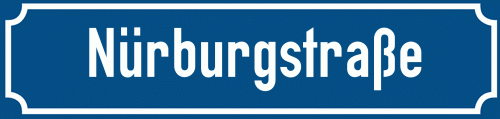 Straßenschild Nürburgstraße