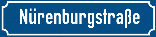 Straßenschild Nürenburgstraße