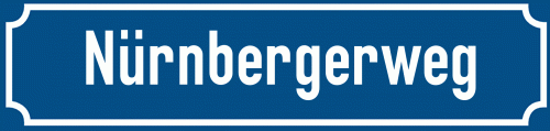 Straßenschild Nürnbergerweg zum kostenlosen Download