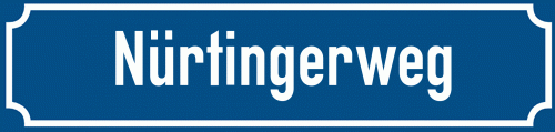 Straßenschild Nürtingerweg