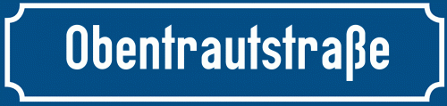 Straßenschild Obentrautstraße
