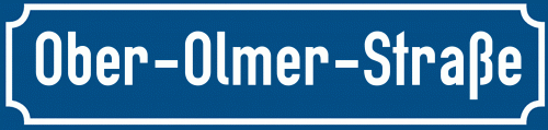 Straßenschild Ober-Olmer-Straße