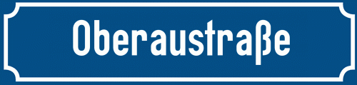 Straßenschild Oberaustraße