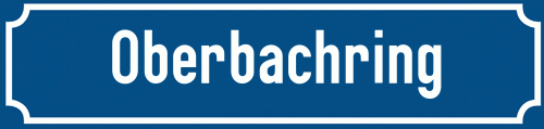 Straßenschild Oberbachring