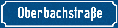Straßenschild Oberbachstraße