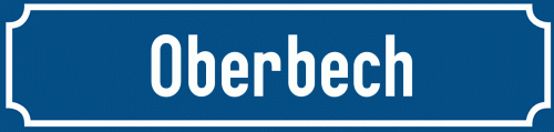 Straßenschild Oberbech