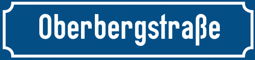 Straßenschild Oberbergstraße