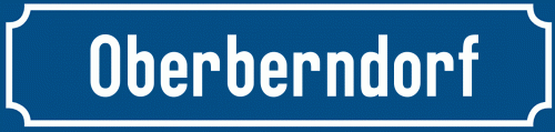 Straßenschild Oberberndorf