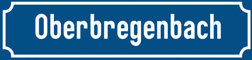Straßenschild Oberbregenbach