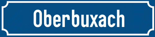 Straßenschild Oberbuxach