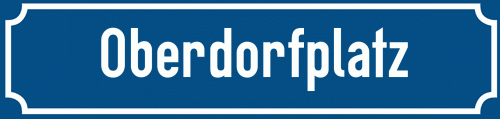 Straßenschild Oberdorfplatz