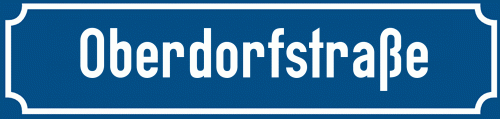 Straßenschild Oberdorfstraße