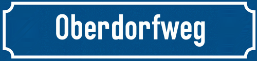 Straßenschild Oberdorfweg