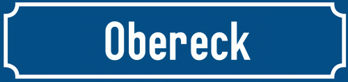 Straßenschild Obereck