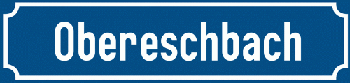 Straßenschild Obereschbach