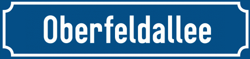 Straßenschild Oberfeldallee