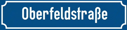 Straßenschild Oberfeldstraße zum kostenlosen Download