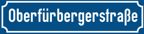 Straßenschild Oberfürbergerstraße zum kostenlosen Download