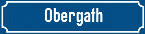 Straßenschild Obergath