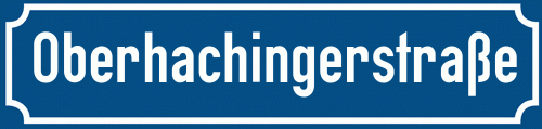Straßenschild Oberhachingerstraße