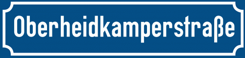 Straßenschild Oberheidkamperstraße