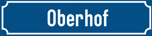 Straßenschild Oberhof