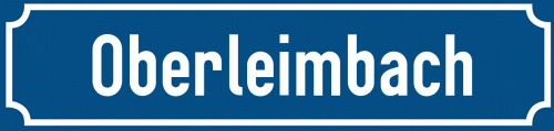 Straßenschild Oberleimbach