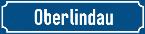 Straßenschild Oberlindau