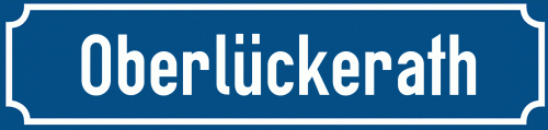 Straßenschild Oberlückerath zum kostenlosen Download