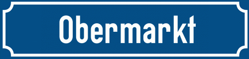 Straßenschild Obermarkt