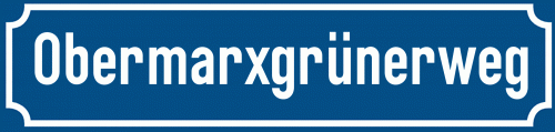 Straßenschild Obermarxgrünerweg