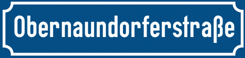 Straßenschild Obernaundorferstraße zum kostenlosen Download