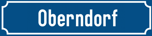 Straßenschild Oberndorf