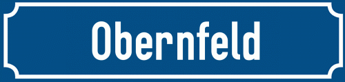 Straßenschild Obernfeld