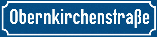 Straßenschild Obernkirchenstraße