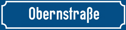 Straßenschild Obernstraße