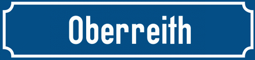 Straßenschild Oberreith