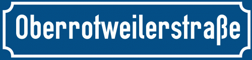 Straßenschild Oberrotweilerstraße