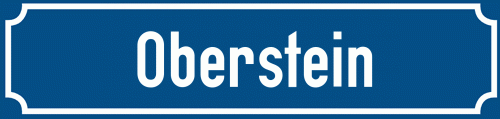 Straßenschild Oberstein