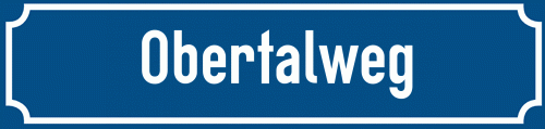 Straßenschild Obertalweg