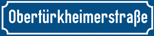 Straßenschild Obertürkheimerstraße