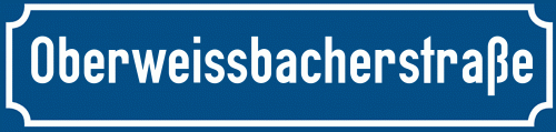 Straßenschild Oberweissbacherstraße zum kostenlosen Download