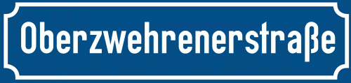 Straßenschild Oberzwehrenerstraße
