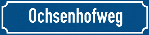 Straßenschild Ochsenhofweg