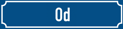 Straßenschild Od
