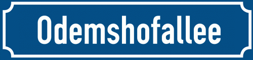 Straßenschild Odemshofallee