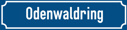 Straßenschild Odenwaldring