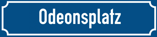 Straßenschild Odeonsplatz zum kostenlosen Download