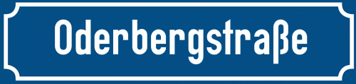 Straßenschild Oderbergstraße