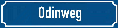 Straßenschild Odinweg